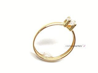 anillo oro 18k con piedra con circonita
