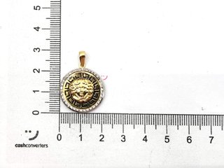 colgante oro 18k con piedra con circonita,onix