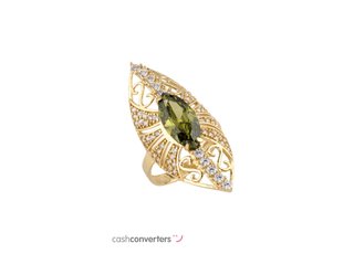 anillo oro 18k con piedra con circonita