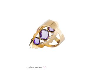 anillo oro 18k con piedra con circonita
