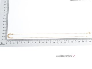 collar oro 18k con piedra con circonita 22cm