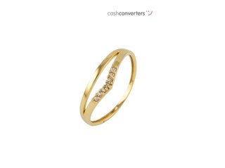 anillo oro 18k con piedra con circonita