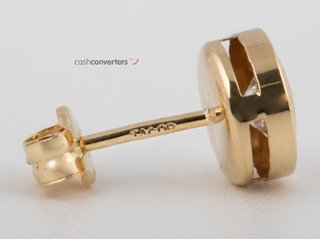 pendientes oro 18k con piedra con circonita