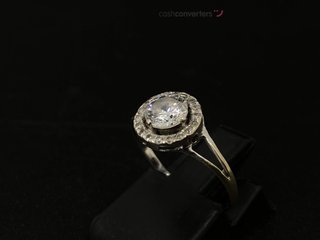 anillo oro 18k con piedra