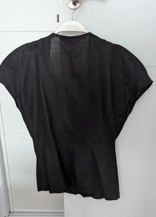 Camisa Annalisa Ferro Negra Borda o Blusa Sophia -