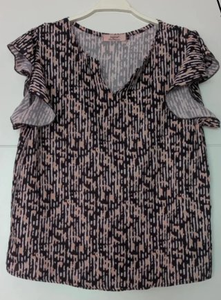 Camisa Annalisa Ferro Negra Borda o Blusa Sophia -