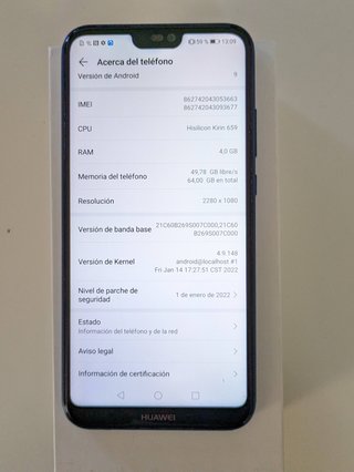 Huawei P20 Lite Blu 64GB