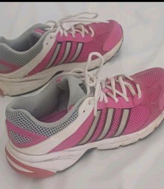 Zapatillas Adidas rosas y grises
