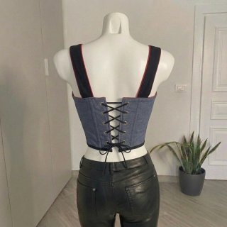 Top Corsé Reversible Llamas y Guns N' Roses