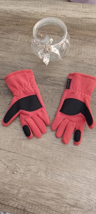Guantes Decathlon Niña Rojo y Negro