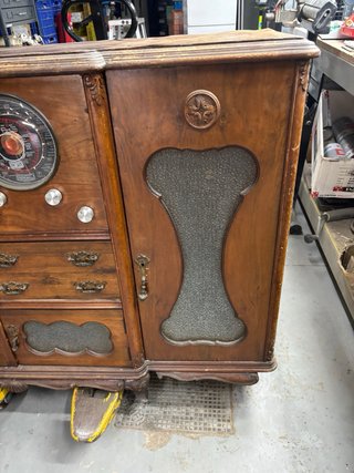 Mueble Radio Tocadiscos Antiguo Madera