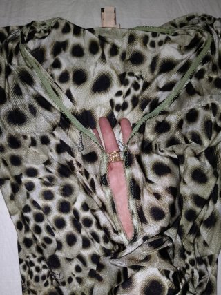 Roberto Cavalli Top Fantasia Beige Nero Taglia 42