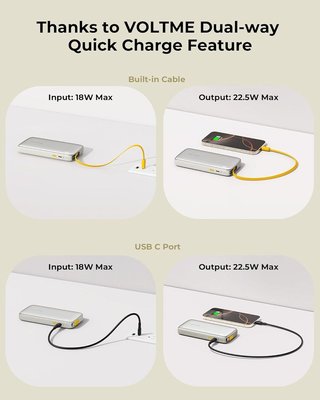 VOLTME Hypercore 10K Rollz Lite Powerbank Champagne