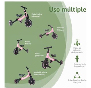Triciclo Evolutivo Rosa