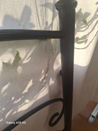 Cabecero metal forja negro para cama de 135