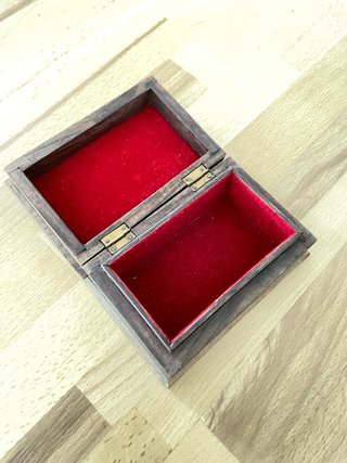 Scatolina vintage legno intarsiato