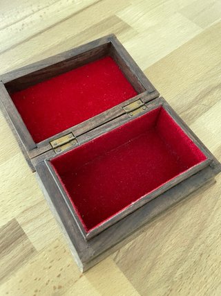 Scatolina vintage legno intarsiato