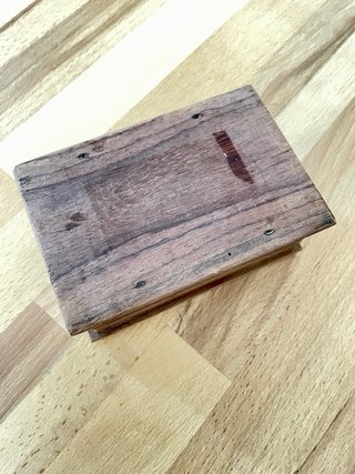 Scatolina vintage legno intarsiato