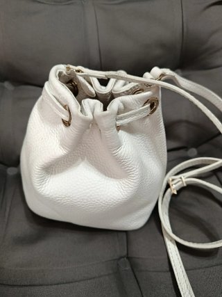 Patrizia Pepe mini bauletto bianco oro