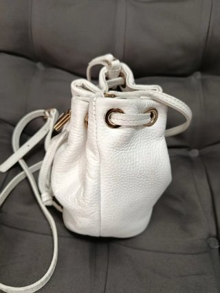 Patrizia Pepe mini bauletto bianco oro