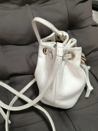 Patrizia Pepe mini bauletto bianco oro