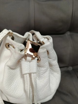 Patrizia Pepe mini bauletto bianco oro