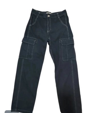 Pantalón Cargo Baggy Y2K Zara Gris Talla M