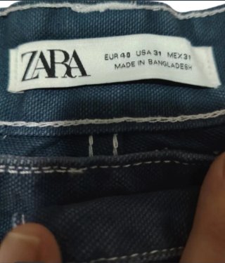 Pantalón Cargo Baggy Y2K Zara Gris Talla M