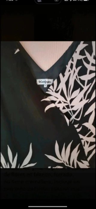 Vestido negro floreado