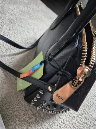 GUM Borsetta Nera con Borchie