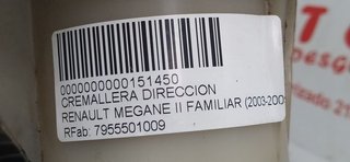 CREMALLERA DIRECCION RENAULT MEGANE II FAMILIAR Authentique Confort