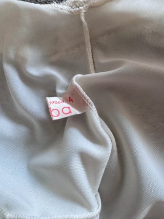 Sottoveste vintage pizzo bianco