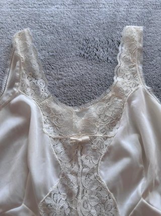 Sottoveste vintage pizzo bianco