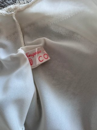 Sottoveste vintage pizzo bianco