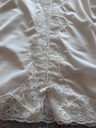 Sottoveste vintage pizzo bianco