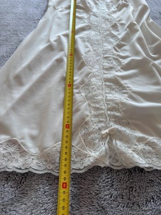 Sottoveste vintage pizzo bianco