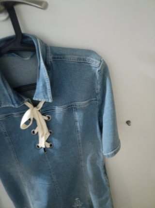 Vestido vaquero desigual