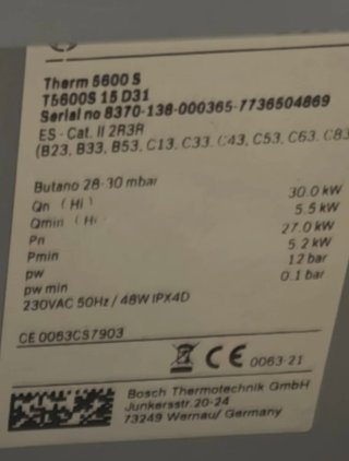 Calentador Junkers Bosch Therm 5600 S