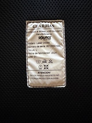 Chaleco Guardian Guardtex 24 Gen 2 Negro