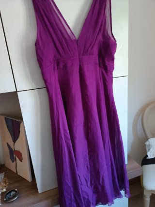 Vestito in seta viola