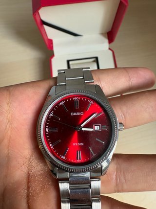 Reloj Casio MTP-1302 Esfera Roja