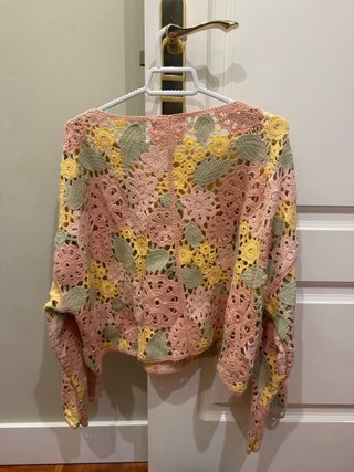 Jersey Mango Crochet Flores Talla Única