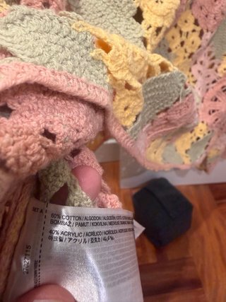 Jersey Mango Crochet Flores Talla Única