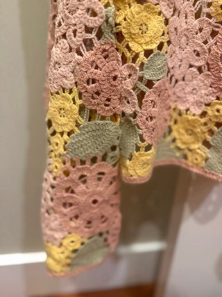 Jersey Mango Crochet Flores Talla Única