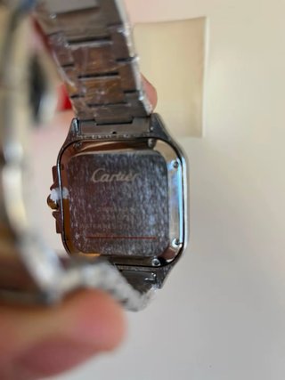 Reloj Cartier Plata y Blanco