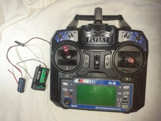 Emisora FlySky FS-i6 y Receptor, sensor telemetria