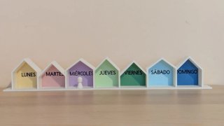 Pacchetto di 2 casette Montessori per imparare i giorni della settimana