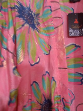 Kaftán de seda estampado floral