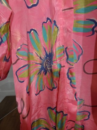 Kaftán de seda estampado floral