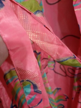 Kaftán de seda estampado floral